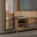 Ver imagem 2 de Estante para TV até 85 Polegadas com Prateleiras e Cristaleira Vidro Reflecta 100% MDF com LED