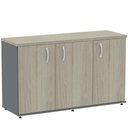 Ver imagem 1 de Armário Baixo Credenza PE25 Pandin 121,50 cm (largura) MDP Cor Nogueira CasaBlan Grafito Três