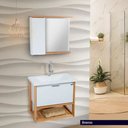 Ver imagem 1 de Armario Banheiro 58cm Deck - Branco - Fimap