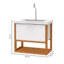 Ver imagem 2 de Armario Banheiro 58cm Deck - Branco - Fimap