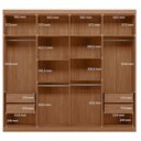 Ver imagem 2 de Guarda Roupa Casal Master New 8 Portas de Bater 4 Gavetas MDP com Espelho e Cômoda Jatobá Areia