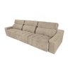 Sofá 6 Lugares Connect Retrátil e Reclinável 3,50M Suede Amassado Bege - 5