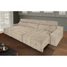 Sofá 6 Lugares Connect Retrátil e Reclinável 3,50M Suede Amassado Bege - 1