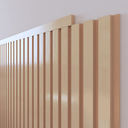 Ver imagem 3 de Kit Cabeceira Painel Ripado Autocolante Solteiro 10 Ripas de 1,1m Creme com Acabamento Superior
