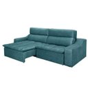 Ver imagem 2 de Sofá 4 Lugares Connect com Pillow Retrátil e Reclinável 2,50M Suede Amassado Azul