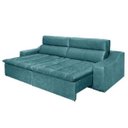Ver imagem 3 de Sofá 4 Lugares Connect com Pillow Retrátil e Reclinável 2,50M Suede Amassado Azul