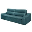 Ver imagem 5 de Sofá 4 Lugares Connect com Pillow Retrátil e Reclinável 2,50M Suede Amassado Azul