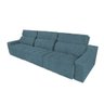 Sofá 6 Lugares Connect Retrátil e Reclinável 3,50M Suede Amassado Azul - 5