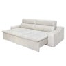 Sofá 4 Lugares Connect com Pillow Retrátil e Reclinável 2,50M Suede Amassado Champagne - 3
