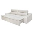 Ver imagem 3 de Sofá 4 Lugares Connect com Pillow Retrátil e Reclinável 2,50M Suede Amassado Champagne