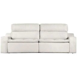 Sofá 4 Lugares Connect com Pillow Retrátil e Reclinável 2,50M Suede Amassado Champagne - 4 Sofá 4 Lugares Connect com Pillow Retrátil e Reclinável 2,50M Suede Amassado Champagne - 4