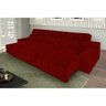 Sofá 6 Lugares Connect Retrátil e Reclinável 3,50M Suede Amassado Vermelho - 1