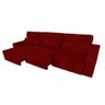 Sofá 6 Lugares Connect Retrátil e Reclinável 3,50M Suede Amassado Vermelho - 2