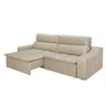 Sofá 4 Lugares Connect com Pillow Retrátil e Reclinável 2,50M Suede Amassado Bege - 2