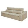 Sofá 4 Lugares Connect com Pillow Retrátil e Reclinável 2,50M Suede Amassado Bege - 5