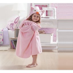 Manta Kids com Capuz Le Petit Coruja 1,30x0,60M - Corttex - 1