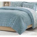 Ver imagem 2 de Colcha Casal Home Desing Mink Azul Corttex 3 peças