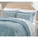 Ver imagem 3 de Colcha Casal Home Desing Mink Azul Corttex 3 peças