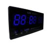 Relógio de Parede de Led Azul Digital Alarme Data Temperatura - 3
