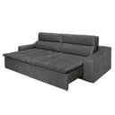 Ver imagem 2 de Sofá 4 Lugares Connect com Pillow Retrátil e Reclinável 2,50M Suede Amassado Cinza