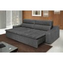 Ver imagem 4 de Sofá 4 Lugares Connect com Pillow Retrátil e Reclinável 2,50M Suede Amassado Cinza