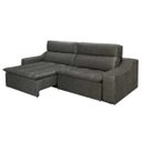 Ver imagem 1 de Sofá 4 Lugares Connect com Pillow Retrátil e Reclinável 2,50M Suede Amassado Cinza