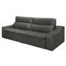 Sofá 4 Lugares Connect com Pillow Retrátil e Reclinável 2,50M Suede Amassado Cinza - 3