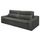 Ver imagem 3 de Sofá 4 Lugares Connect com Pillow Retrátil e Reclinável 2,50M Suede Amassado Cinza