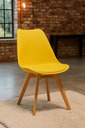 Ver imagem 1 de Cadeira Eames Wood Leda Design Elegante - Amarela