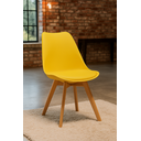 Ver imagem 1 de Cadeira Eames Wood Leda Design Elegante - Amarela