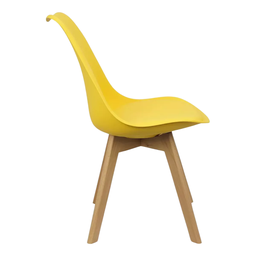 Cadeira Eames Wood Leda Design Elegante - Amarela - 4