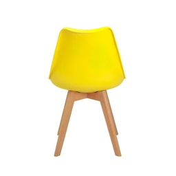 Cadeira Eames Wood Leda Design Elegante - Amarela - 3
