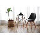 Ver imagem 3 de Cadeira Polipropileno Leda Base Wood La Mobilia: Design para Sala de Jantar