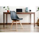 Ver imagem 2 de Cadeira Polipropileno Leda Base Wood La Mobilia: Design para Sala de Jantar