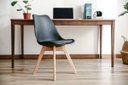 Ver imagem 2 de Cadeira Polipropileno Leda Base Wood La Mobilia: Design para Sala de Jantar