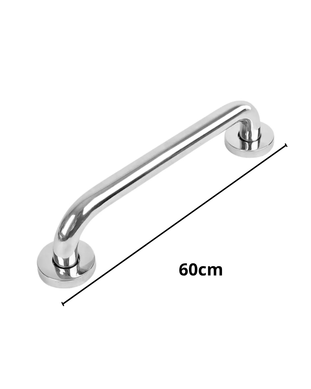Alça Barra Suporte Apoio Idosos Segurança Banheiro 60cm Inox - 3