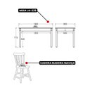 Ver mais imagens de Mesa de Jantar Ditália com 4 Cadeiras Ja-225 Branco