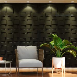 Kit 10 Placas 3d 50x50cm Revestimento para Parede 2,5m²