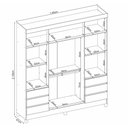 Ver imagem 2 de Guarda Roupa Roupeiro Roma 4 Portas com Espelho 6 Gavetas Branco Demóbile