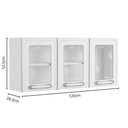 Ver imagem 2 de Armário Aéreo de Aço 3portas Vidro Branco Evidence Bertolini