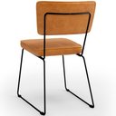 Ver imagem 4 de Cadeira Decorativa Estofada para Sala de Jantar Base em Aço Allana L02 Couríssimo Canela - Lyam