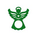 Ver imagem 1 de Porta Guardanapo Anjinho Kit com 4 Peças 7cmx8cm - Cria Arte Laser Verde