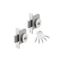 Ver imagem 1 de Fechadura Imab Tecnoponto Auxiliar Cromada Roseta Redonda Kit Dupla