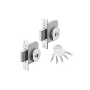 Fechadura Imab Tecnoponto Auxiliar Cromada Roseta Redonda Kit Dupla