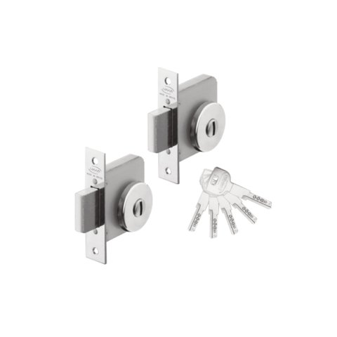 Fechadura Imab Tecnoponto Auxiliar Cromada Roseta Redonda Kit Dupla