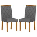 Ver imagem 1 de Cadeira para Mesa de Jantar Sarah Kit 2 Peças Ype Veludo Cinza Escuro – New Ceval