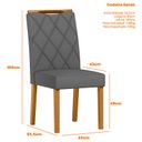 Ver imagem 2 de Cadeira para Mesa de Jantar Sarah Kit 2 Peças Ype Veludo Cinza Escuro – New Ceval
