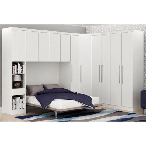 Quarto Modulado N. Horizonte Rizon 6 Peças QM18 Neve