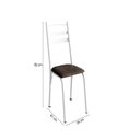 Ver imagem 2 de Kit 2 Cadeiras para Sala de Jantar Milla Branco/Madeira Imbuia