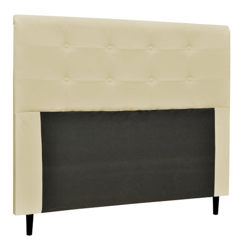 Cabeceira Luna Para Cama Box Casal 140 cm Corino Bege - D’Rossi